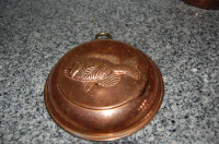 Vintage Copper Fish Mold Wall Hanging