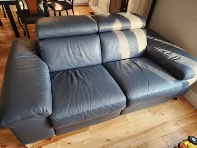 Divan italien en cuir véritable – Comme neuf –, View more