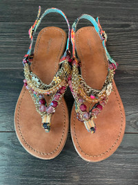 BEADED SANDALS