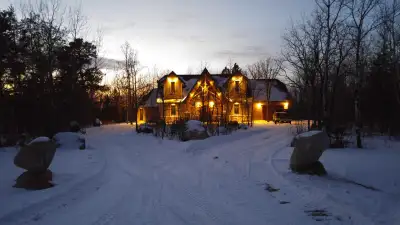 Custom Timberframe house for sale in GrandMarais ,MB