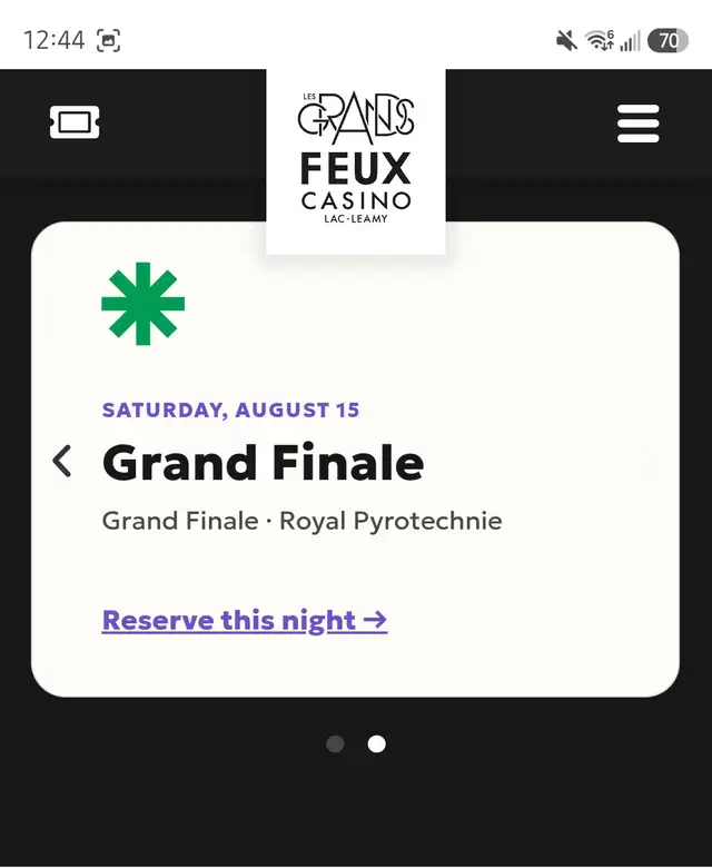 Les Grand Feux Tickets