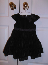 Black velvet dress for 12-18 months - new with tags