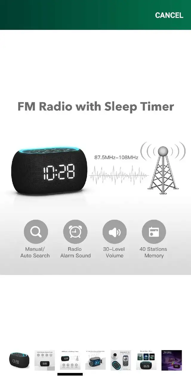 ANJANK Alarm Clock FM Radio with Bluetooth Speaker, Hi-Fi Stereo in General Electronics in Markham / York Region - Image 4