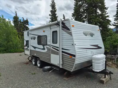 Travel Trailer with battery and solar power, propane heater and stove. Excellent condition. Spare ti...