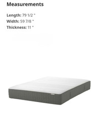 Spring mattress (IKEA), medium firm/dark gray, Queen
