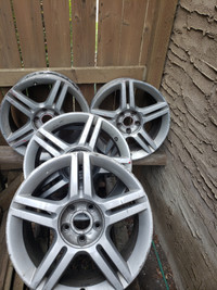 17" Audi factory rims, full set, 5-spoke, $350