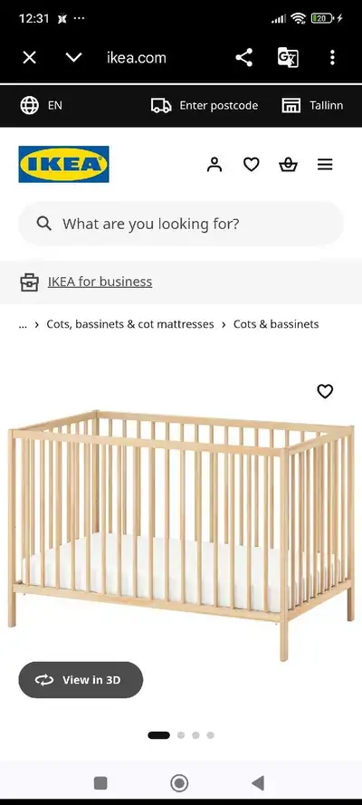 IKEA Singlar Crib / toddler convertible, View more
