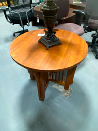 Mission round end table