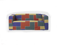 Multicolor modern geometric Cover for loveseat sofa.New.