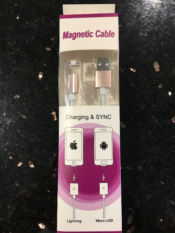 iPhone Magnetic USB Cable, like Magsafe, Charge and Sync in Cell Phone Accessories in Edmonton
