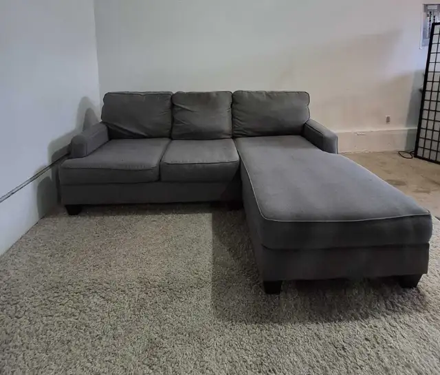 FREE DELIVERY Gray Sectional / L Shape Sofa / Couch NO DEPOSIT in Couches & Futons in Vancouver - Image 4
