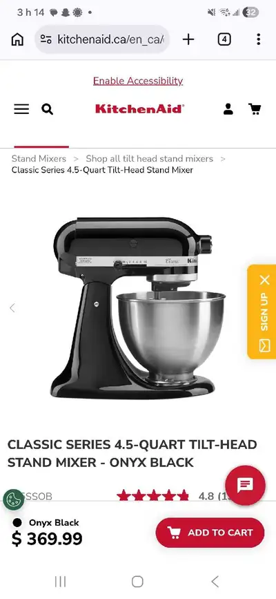 Classic Series 4.5-Quart Tilt-Head Stand Mixer - Onyx Black, View more