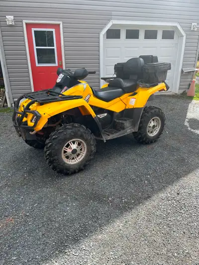 2008 can am outlander 500 two up atv. Has brand new swamp lites. LED bulbs in headlights. Winch. Bac...