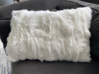 White Rabbit Fur Cushion