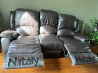 Nitaly reclining Sofa-light Brown for living room