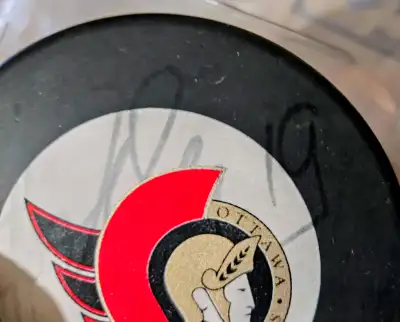 Ottawa Senators autographed hockey puck, View more