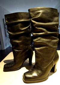 vintage HARLEY DAVIDSON women’s SLOUCH boots HIGH HEELED sz7 rar