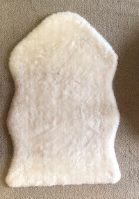 Faux Sheepskin Carpet/Rug - Color White - 33 X 22 inches - $10