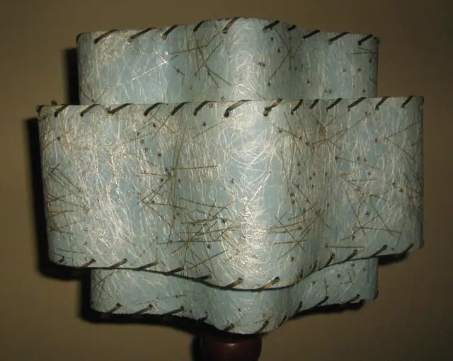 1950s Danish Solid Teak Bottle Lamp with Atomic Three Tier Shade in Indoor Lighting & Fans in City of Toronto - Image 4