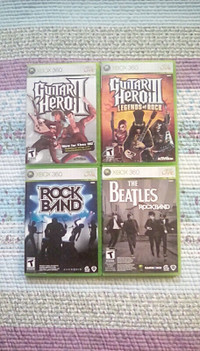 XBOX and XBOX 360 games: Including Rock Band, Guitar Hero games