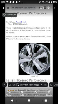 4 Rims 225 35 R20 Minerva Premium tire on Ferretti Palermo Rims