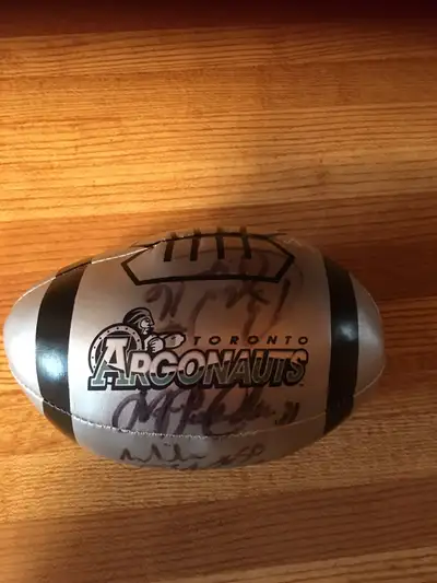SPORTS-TORONTO ARGONAUTS & AT&T-SIGNED MINI FOOTBALL , View more