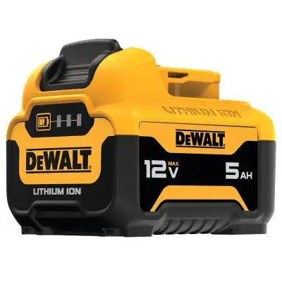 Batterie 12V Dewalt 5ah, Pour les outils 12 volts comme DCF813, DCS512 et bien d'autres Garantie 2 a...