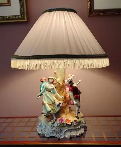 lampe antique porcelaine allemande, View more