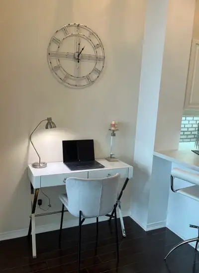 Lacquer white Desk or console table , View more
