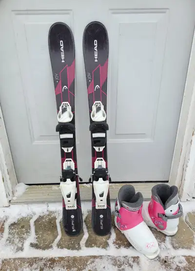 Head 87cm skis ski boots 17.5, View more