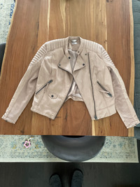 H&M faux leather pink jacket