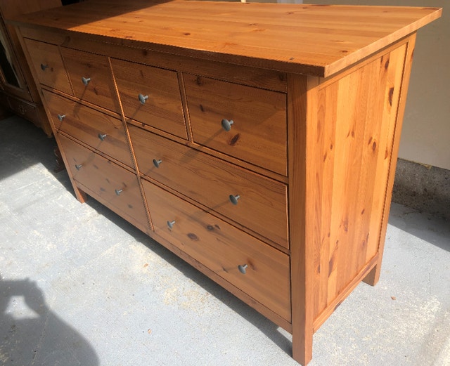 IKEA Hemnes 8 Drawer Knotty Pine Dresser Dressers & Wardrobes