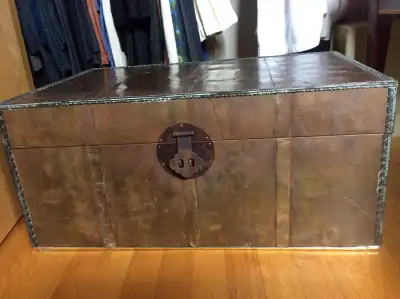 Brass Decorative Storage Trunk, View more