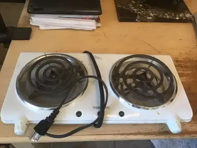 Toastess THP433 Portable Double Burner Cooktop White, View more