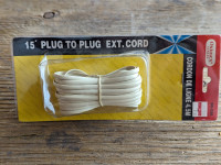 15 foot telephone extension cord - plug to plug