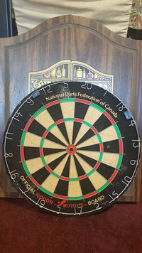 Dart board with cabinet