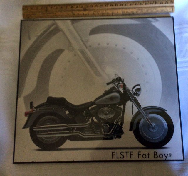 Harley Photo plaque Fat Boy in Arts & Collectibles in Thunder Bay