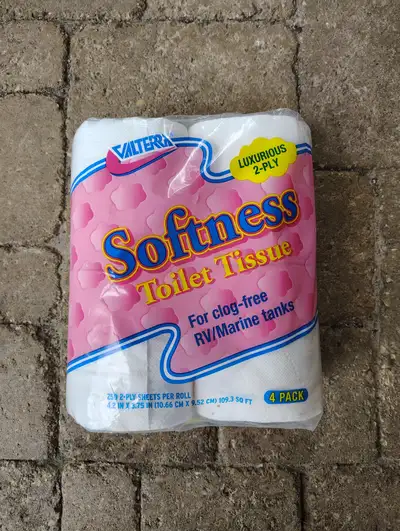 Valtierra 2-ply RV/Septic friendly toilet paper. 12- 4 pack bags Price as listed of best offer New i...