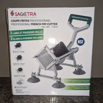 Sagetra Professional French Fry Cutter. Restaurant quality for use at home to make homemade french f...