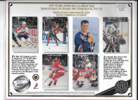 Hockey Collectible: 1991-92 UD All-Rookie Team  8x11 comm. sheet