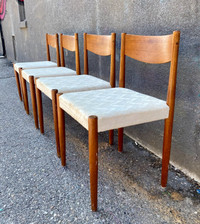 Teak Danish Mid Century Modern Dining Chairs 