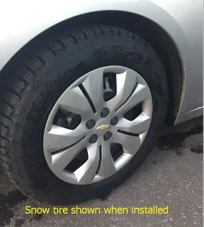 Offered for sale pre-owned: Firestone 16” Winterforce- 215/60R16 snow tires (sets of 4) mounted on s...
