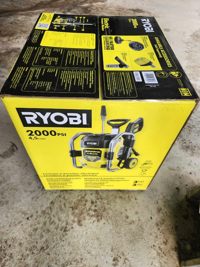 Ryobi 2000 pressure washer new in box dans Outils électriques  à Laval/Rive Nord - Image 2