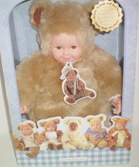 Vintage Anne Geddes 15 inch Baby Bear Doll NIB