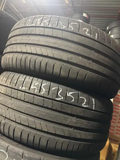 2 Used 255/35/R21 Pirelli Pzero-TeslaY/S Class/A7/A6/Panamera/7 Series/Camaro TWO used 255 35 R21 Pi...