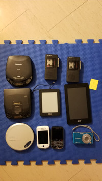 Sony CD Player microcassette  Kobo Blackberry Acer tablet Pana f
