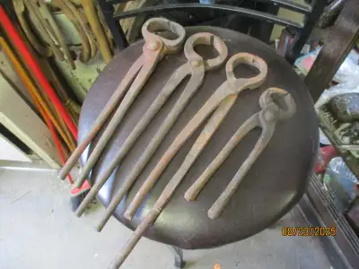 OLD VINTAGE BLACKSMITH CUTTING CUTTER TOOLS $15 EA. FOUNDRY, View more