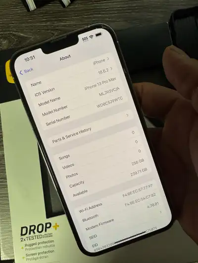 IPHONE 13 PRO MAX 256GB 10/10 Condition , View more