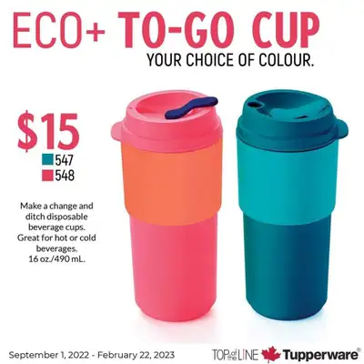 ECO To-Go Cup (Mug) Tupperware NEW, View more