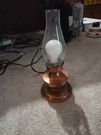 Vintage MCM GE Portaball Copper Lantern / Table Lamp, 13" VGC, View more